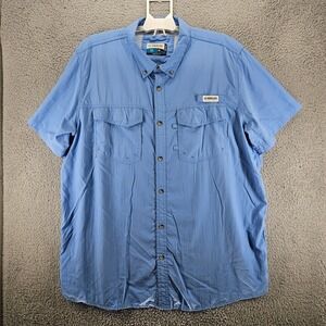 Magellan‎ Outdoors Shirt Men's Size 2XL Angler Fit Vented Lightweight Blue XXL